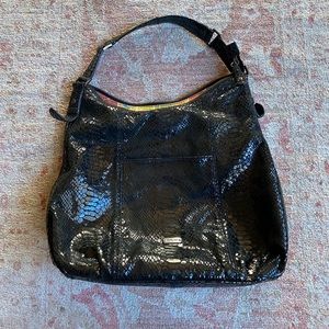 PERLINA STUDIO SNAKE SKIN PURSE BAG